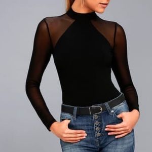 Backless mesh bodysuit